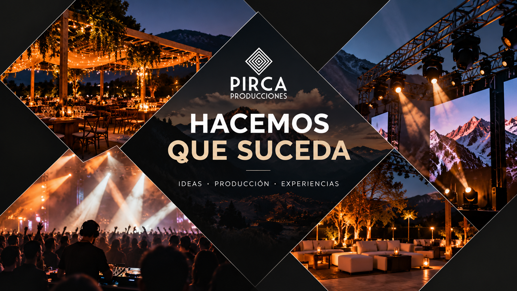 Pirca Producciones — Hacemos que suceda. Ideas, producción y experiencias. Matrimonios, conciertos y producción de eventos.
